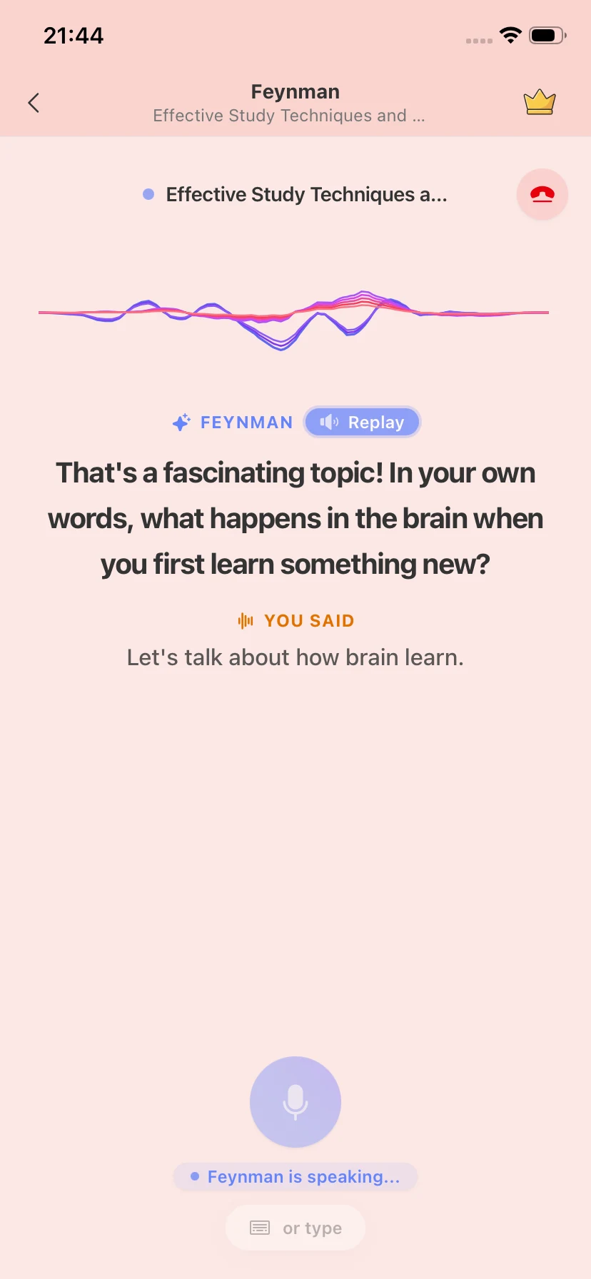 MasteryAI Feynman Live AI interface